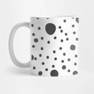 Black Dots for Outer Space | Black and White Design | Abstract Circles Mug